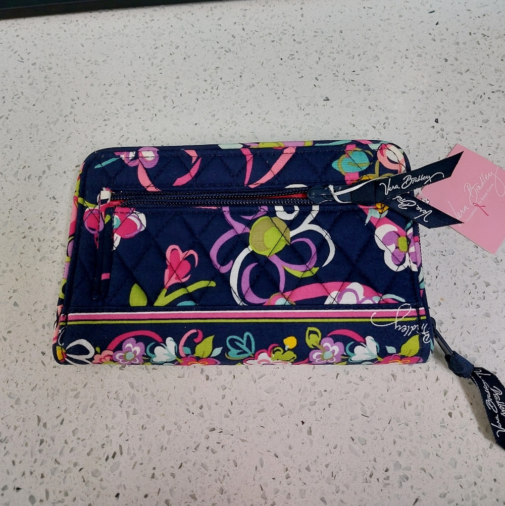 Vera Bradley RFID turn lock wallet Ribbons NWT - Picture 2 of 4